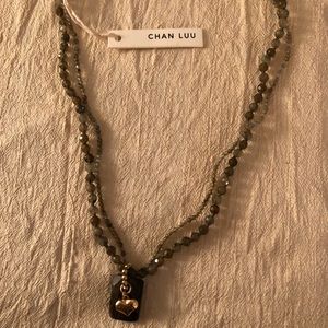 Chan Luu Labradorite Gold Heart necklace